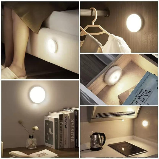Motion Sensor Light for Home with USB Charging Wireless Self Adhesive LED Night Light (Pack Of 2)